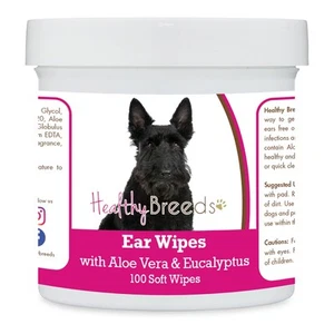 Scottish Terrier Ear Cleaning with Aloe & Eucalyptus for Dogs 100 Count - Picture 1 of 4