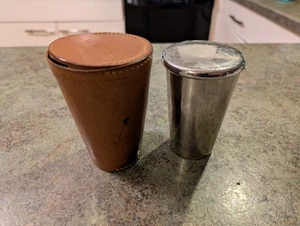 RARE Vtg Art Deco Silver Plate Barware Travel Shaker with Pouch Ernam Germany - Picture 1 of 12