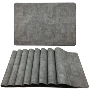 Waterproof Easy to Clean Non-Slip Heat Resistant Thick Faux Leather Placemats... - Picture 1 of 7