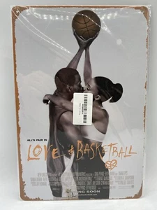 Love & Basketball Movie Poster, Metal Tin Sign, Wall Tablet Plate, 12 x 8in - Picture 1 of 7