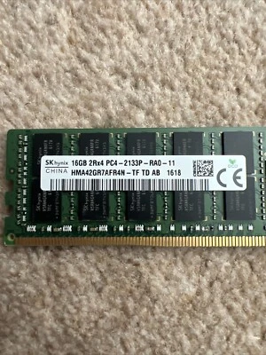 SK Hynix - 16GB (16GBx1) DDR4-2133MHz PC4-17000 - HMA42GR7AFR4N-TF Server Memory - Image 1 of 2