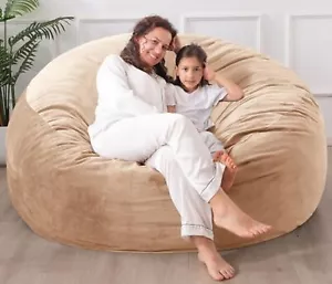 X-Large Bean Bag Chair: 5 ft Memory Foam Bean Bag Chairs for Adults/Kids,Bean... - Picture 1 of 9