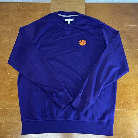 Clemson Tigers Sweatshirt Mens Medium Purple Pullover Long Sleeve Perer Millar Cover