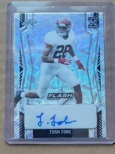Josh Jobe 2022 Leaf Flash Silver Kaleidoscope Autograph Football Card 9/30 - Picture 1 of 10