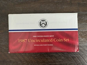 The United States Mint 1987 Uncirculated Coin Set - D & P Mint Marks OGP - Picture 1 of 9