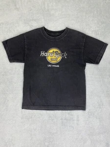Hard Rock Cafe Shirt Youth Large Black Las Vegas Logo Classic Fit Cotton - Picture 1 of 4