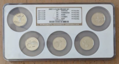 2007-S CLAD STATE QUARTERS PROOF SET NGC PF70 ULTRA CAMEO RARE WYOMING - Image 1 of 2