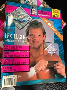 WCW Weltmeisterschaft Wrestling Magazin - März 1992 Lex Luger + Poster Dustin - Bild 1 von 3