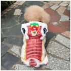Tang Suit Clothing Lion Dance Costume Dog Coats Jackets Pet Hoodies Dog Clothes