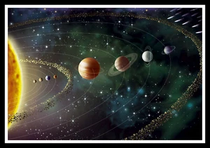 Solar System Planets Poster Print & Unframed Canvas Prints - Picture 1 of 2