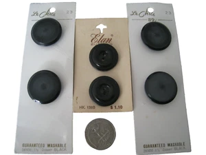 Mixed Lot 6 Le Chic and Elan Black Carded Buttons - Foto 1 di 4