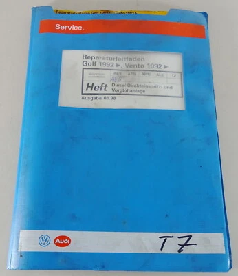 Manual de Taller VW Golf III / 3 / Vento Diesel Direkteinspritz- & Vorglühanlage - Imagen 1 de 3