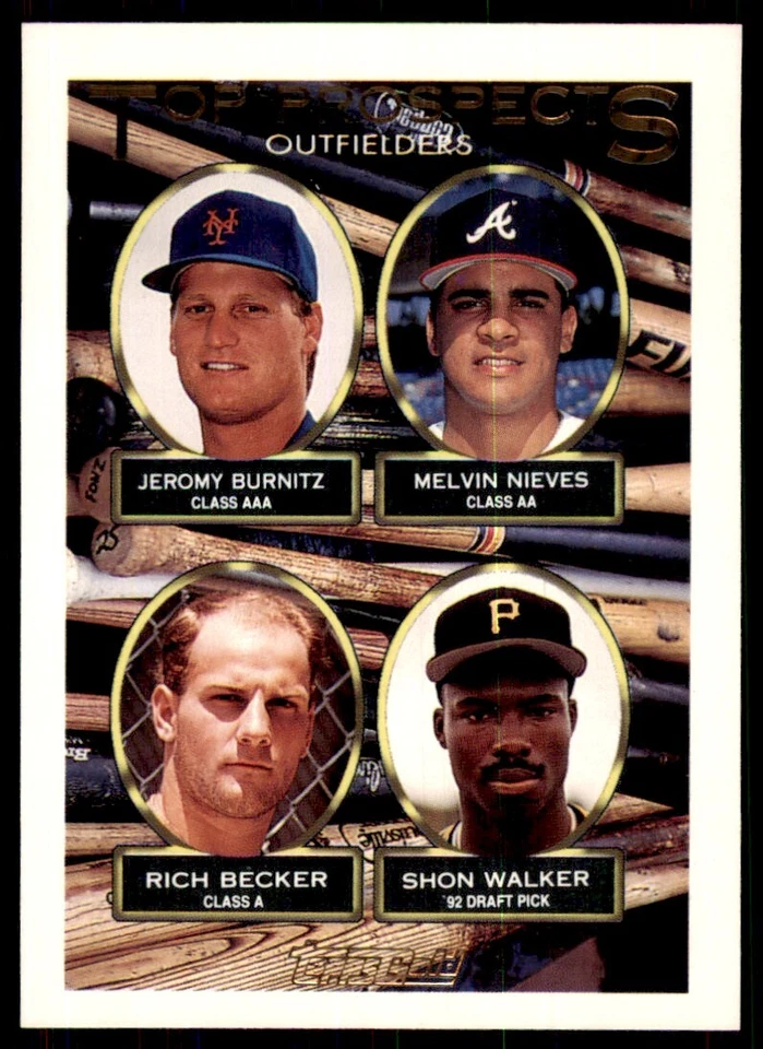 1993 Topps Gold Jeromy Burnitz/Melvin Nieves/Rich Becker/Shon Walker Rookie / - Image 1 of 2