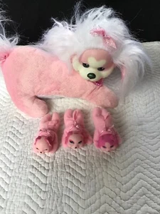 Puppy Surprise pink Vintage 1991 Hasbro Mom and 3 Puppies Plush Toys - Picture 1 of 8