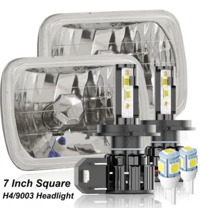 5x7" 7x6 Inch LED Headlights Fits For Dodge Ramcharger 1981-1993 W100 W150 W250 - Picture 1 of 12