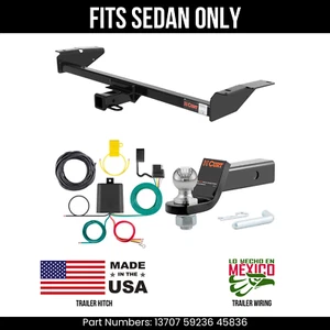 For 98-09 Mercury Grand Marquis Trailer Hitch 4 Pin Wiring 2" Ball Fit Sedan 4K - Picture 1 of 4