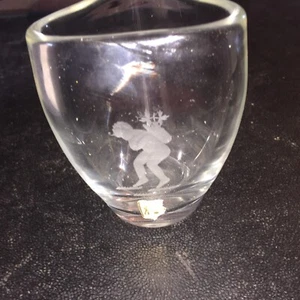 VINTAGE JOHAN ETCHED NICE DESIGN SWEDEN GLASS - Picture 1 of 7