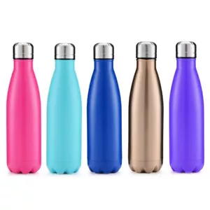 500ml Doppelwandige Edelstahl Wasserthermoskanne Vakuumisolierte Wasserflasche - - Bild 1 von 3