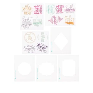 Juego de estampillas y plantillas Diamond Press Best Wishes nuevo 828842 - Imagen 1 de 8