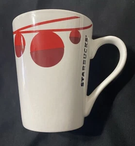 Taza de café Starbucks Navidad vacaciones blanca con adornos rojos taza de 13 oz - Imagen 1 de 4