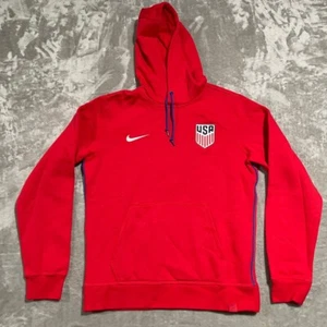 Nike Hoodie Mens Medium Red Team USA Olympics Warm Up Pullover Gym Track - Picture 1 of 8