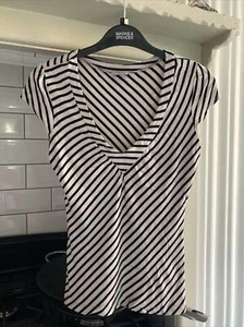 vintage Y2K Noughties oasis bias cup cap sleeve plunge top pale pink black uk 8 - Picture 1 of 4