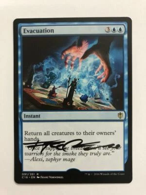 MTG ARTIST PROOF COMMANDER 2016 EVACUATION SIGNED BY FRANZ VOHWINKEL RARE BLUE - Image 1 of 4
