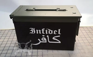 Infidel Flag Ammo Can Box Wrap Vinyl Decal Sticker set - Picture 1 of 2