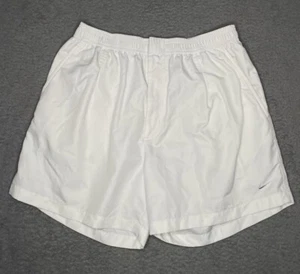 VINTAGE Y2K Nike Shorts Mens XL White Tennis Athletic Corner Swoosh W/ Pockets - Picture 1 of 14