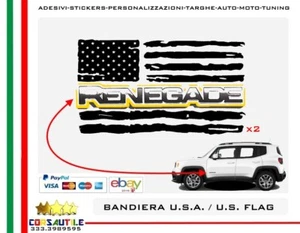 adesivi stickers bandiera americana per logo portiera anteriore jeep renegade  - Imagen 1 de 2