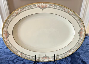 Noritake Barrymore Large 14"x10" Oval Platter Bone China #9737 - Picture 1 of 6