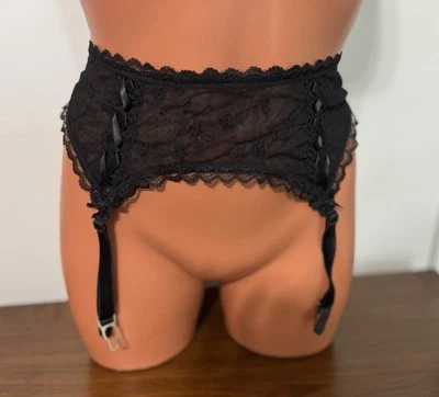 Liguero de encaje negro Frederick’s Of Hollywood nuevo sin etiquetas, talla M/L Foto 1 de 4