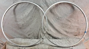 Weinmann Concave 27" Vintage Touring Road Bike Rim Set 36S Belgium Clincher Cafe - Picture 1 of 17
