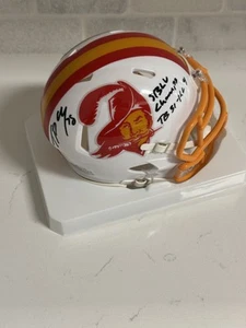 TRISTAN WIRFS Buccaneers AUTO SIGNED SB LV CHAMPS TB 31 KC 9 Mini Helmet JSA - Picture 1 of 4