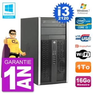 PC HP 6300 MT Intel Core I3-2120 RAM 16Go Disque 1To Graveur DVD Wifi W7 - Photo 1/1