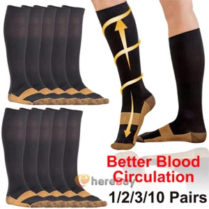 LOT Compression Socks Stockings Womens Mens Knee High Medical 20-30 mmHG S/M-XXL - Picture 1 of 17