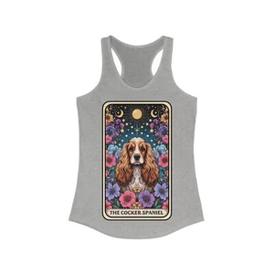 Cocker Spaniel Floral Racerback Tank Top, Hundeliebhaber Geschenk, Haustier Memorial Shirt - Bild 1 von 5