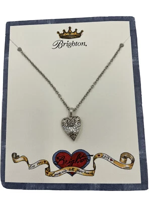 Brighton Reversible HEART 16" - 18" Necklace Swarovski Crystals  NWT  - Изображение 1 из 4