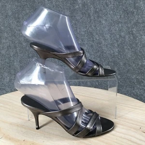 Donna Karan For Neiman Marcus Heels Womens 35 Stiletto Strappy Slide Gray Italy - Picture 1 of 17