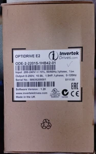INVERTEK ODE-2-22015-1HB42-01 OPTIDRIVE E2 1.5HP 250V 10.5A NEW!! WOW!! - Picture 1 of 2