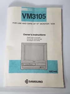Combo de TV VCR manual Samsung VM3105 13 - Imagen 1 de 3