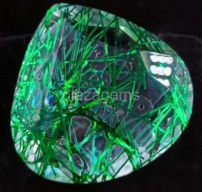 169.5 CT Pear Cut Green Rutilated Quartz EGL Certified Loose Gemstone 5JRS - Image 1 of 4