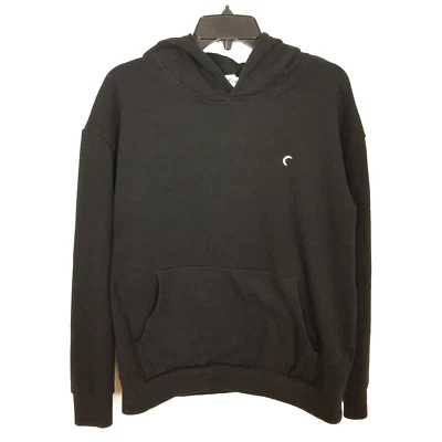 Zyia Active Women Relaxation Pocket Hoodie Pullover Sz L Black Athletic Casual - Image 1 of 4