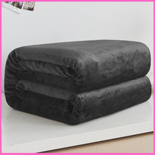  Blanket Winter Sheet Bedspread Sofa Plaid Soft Warm Coral Fleece Light Thin 