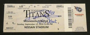 Boleto de debut completo firmado por Derrick Henry Titans vs Vikings 11 de septiembre de 2016 Nr Mt - Imagen 1 de 3