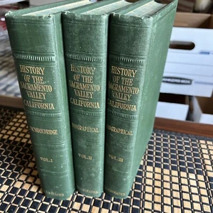 HISTORY OF THE SACRAMENTO VALLEY ~ California Wooldridge 3 Vol Mining Genealogy - Picture 1 of 24