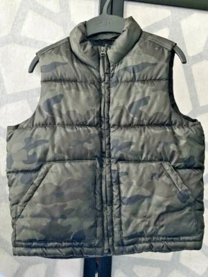 Boy’s Old Navy ~ Camo Puffer Vest Stylish Fleece Lining ~ Sz.XS (5) - Image 1 of 4