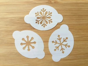 Face painting stencils christmas snowflakes 3 stencils 2 Myler 2.5 inch x 1.75 - Picture 1 of 7