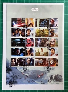2019 STAR WARS SELF ADHESIVE COLLECTOR SHEET SMILERS FIRST DAY COVER Maulden Pmk - Picture 1 of 3