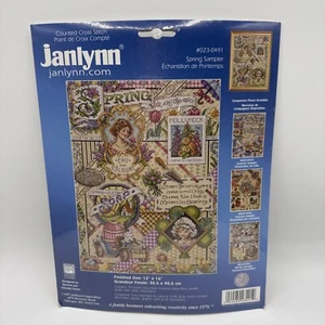 Janlynn Spring Sampler 12" x 16" Counted Cross Stitch Kit #023-0491 - Picture 1 of 4